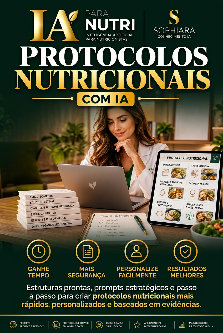 Capa do material Protocolos Nutricionais com IA