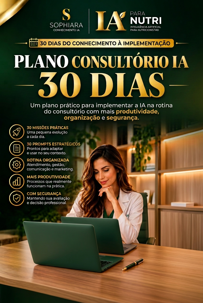Capa do material Plano Consultório IA — 30 Dias