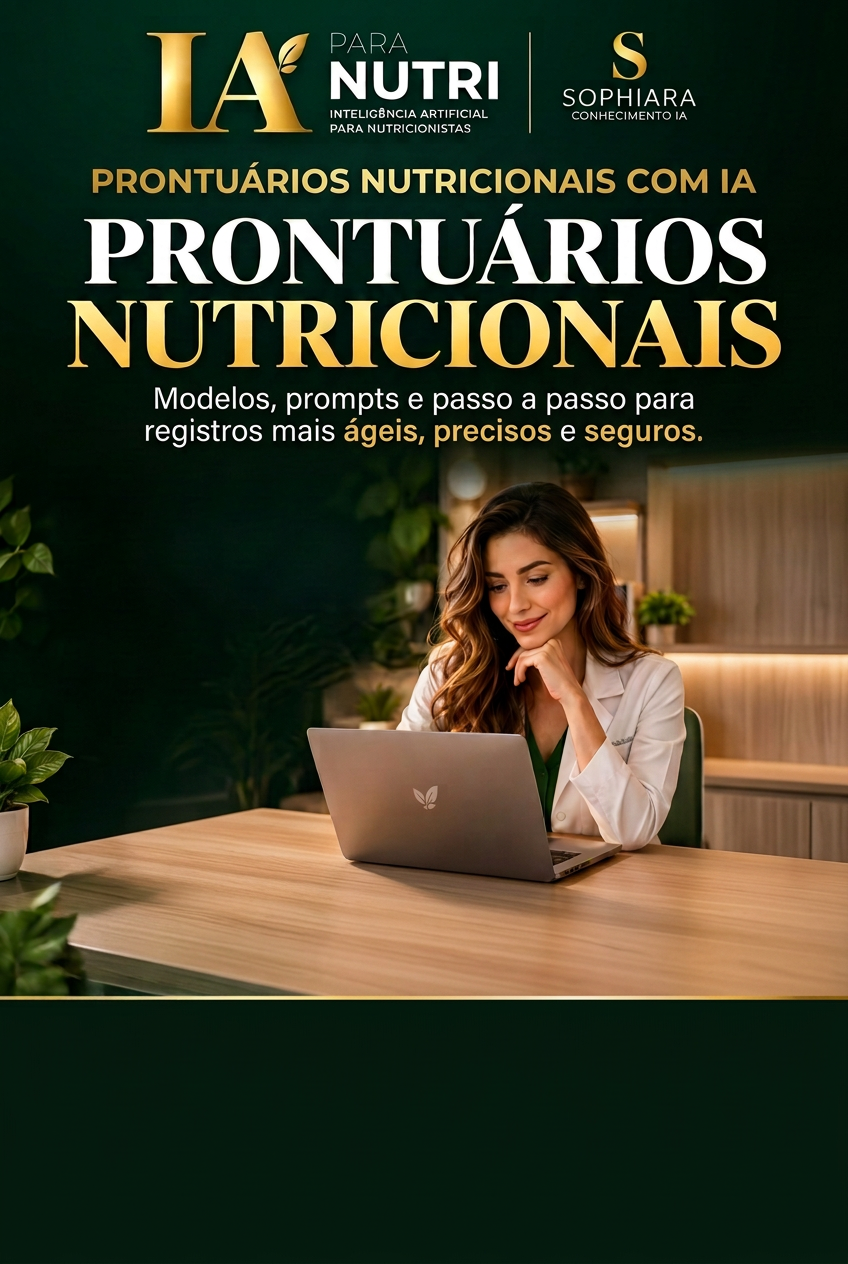 Capa do material Como criar Prontuários Nutricionais com IA